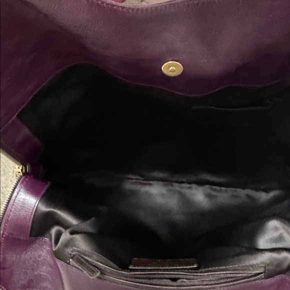 YSL aubergine/purple metropolis leather bag - Picture 10 of 13